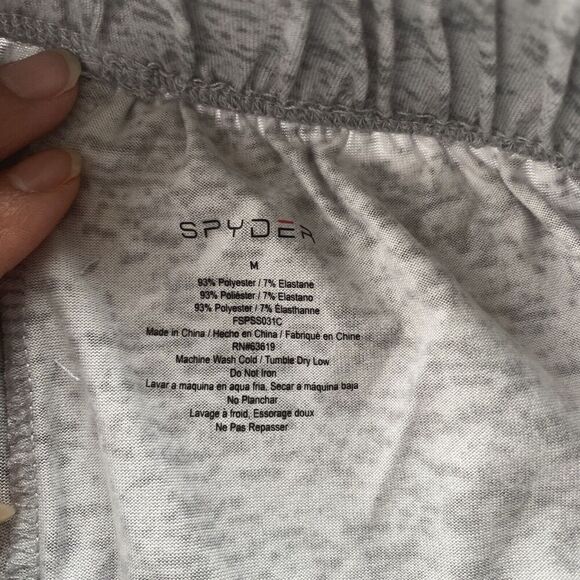 Spyder Women's 2pc Tank Top and Shorts Lounge Pajama Sleep Set Size M Grey New - Picture 4 of 15